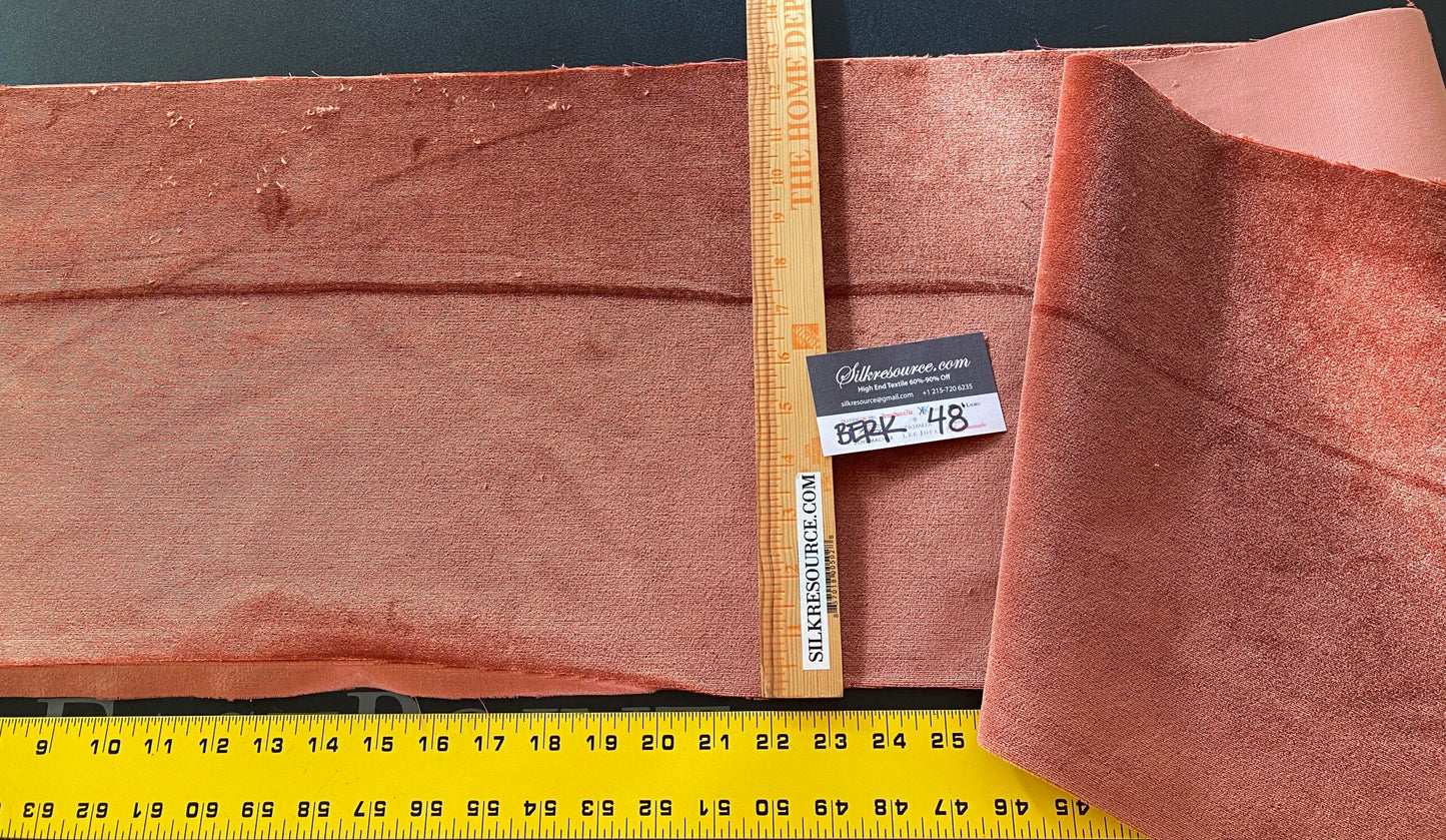 King's Silk Velvet Ruby Pink Radiance, 13 Inches by 54 Inches, High Quality