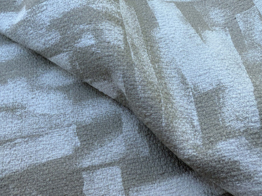 5 Berkbox109 Scalamandre Alhambra Urano Linen Beige White Abstract Cotton 2.4yd x54" wide