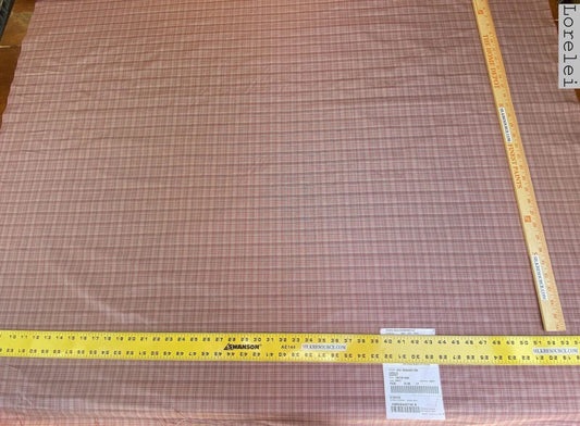 Scalamandre " Lorelei Garnet Silk Taffeta Fine Plaid Red MSRP USD 112/yard Small Scale"