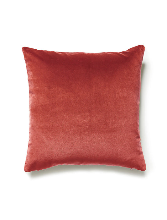 Scalamandre Torino Velvet 22 X 22 - Coral Decorative Pillow