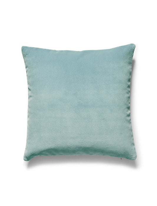 Scalamandre Torino Velvet 22 X 22 - Aquamarine Decorative Pillow