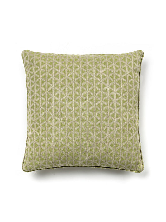 Scalamandre Cross Channel 22 X 22 - Spring Green Decorative Pillow