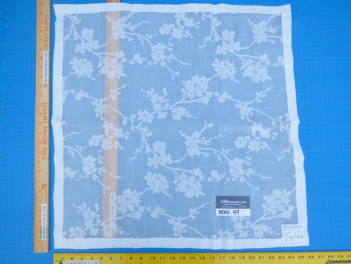 3 Berkbox49 Scalamandre Square Priti Cotton Sheer White MSRP USD 200+