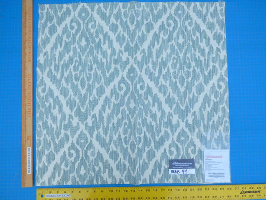 9 Berkbox49 Scalamandre Square Lhasa Ikat Weave Jacquard Aquamarine MSRP USD 362/yard