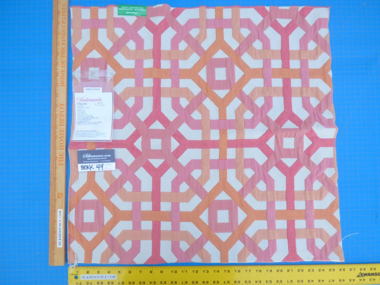 22 Berkbox49 Scalamandre Square Amazed Endless Summer Jacquard Hibiscus MSRP USD 200+