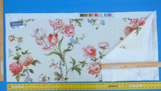 23 Berkbox49 Scalamandre Square Tulip Peony Floral Cotton MSRP USD 200+