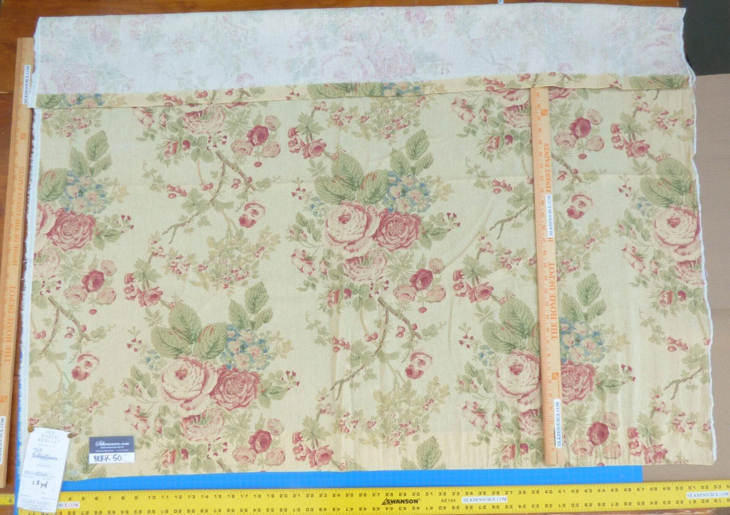 2 Berkbox50 Scalamandre Square Revelino Chintz Floral 1.3yd MSRP USD 152/Yard