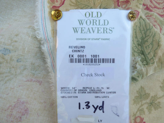 2 Berkbox50 Scalamandre Square Revelino Chintz Floral 1.3yd MSRP USD 152/Yard