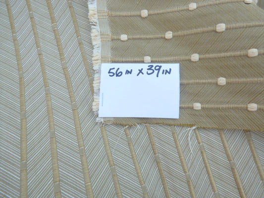 4 Berkbox50 Scalamandre Square Dot Stripe Brown 1.1 Yd MSRP USD 200+/yard
