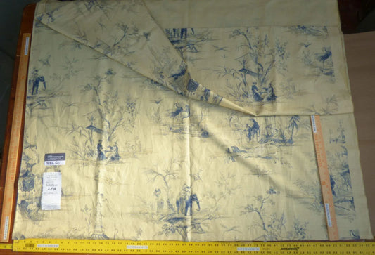 16 Berkbox50 Scalamandre Square 2.4yd Voyage En Chine Bleu Chinoiserie Asian Garden Elephant MSRP USD 388/Yard