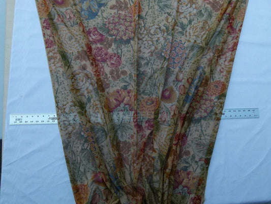 Scalamandre Vera Sheer Exuberant Dalia Fields Cotton Voile from Italy MSRP USD 188/Y