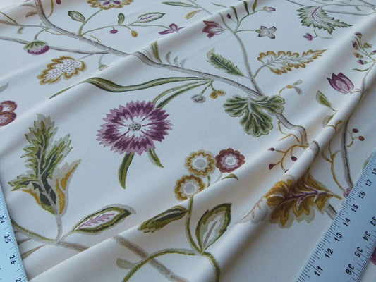 By Yard Renata Bisque Grey Watkins Scalamandre Floral Toile MSRP USD 368/Y