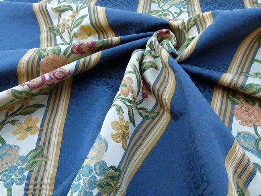 Scalamandre Salerno Grey Watkins Blue Floral Pomegranate Pear Rose Stripe MSRP USD 152/Y