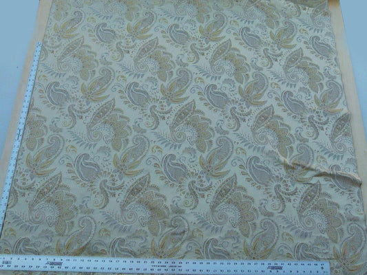 Scalamandre Fonthill Douglas Flax Neutral 100% Silk Paisley Old World Weavers MSRP USD 336/Y