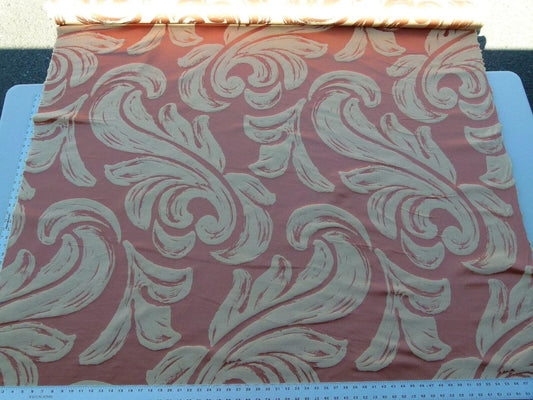 By Yd Scalamandre Duquette Fonthill Peach Blossom Old World Weavers Silk Damask Swirl MSRP USD 284/Y