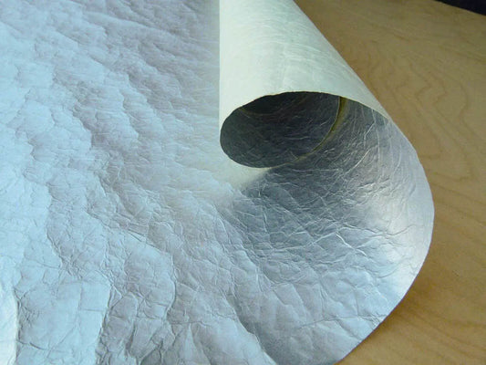 by yard Scalamandre Old World Weavers Crinkled Leaf White Gold Wallpaper Gold Leaf On Rice Paper Fr Japan! MSRP USD 314/yard