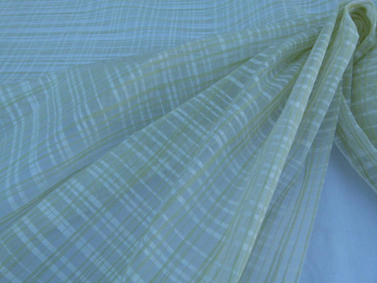 Scalamandre Lilly Sheer Green White Silk Organza Old World Weavers MSRP USD 290/Yard