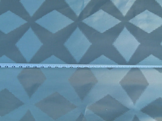 Scalamandre Polygon Aqua Blue Green Silk Cotton Jacquard Thick Old World Weavers MSRP USD 260/yard