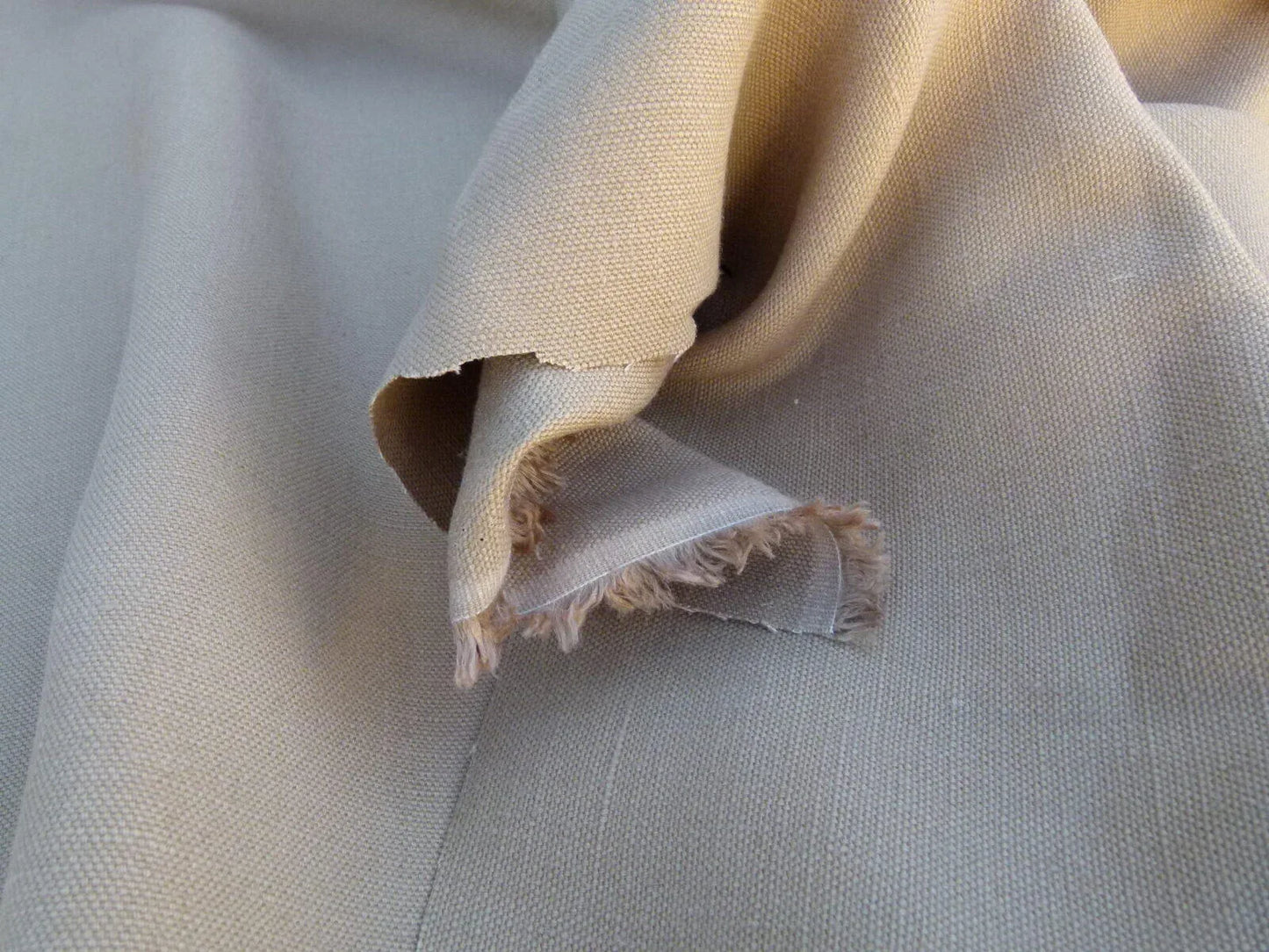 By Yard Scalamandre Linen With An Attitude Good Clean Fawn Brown Solid Grey Watkins MSRP USD 216/Y