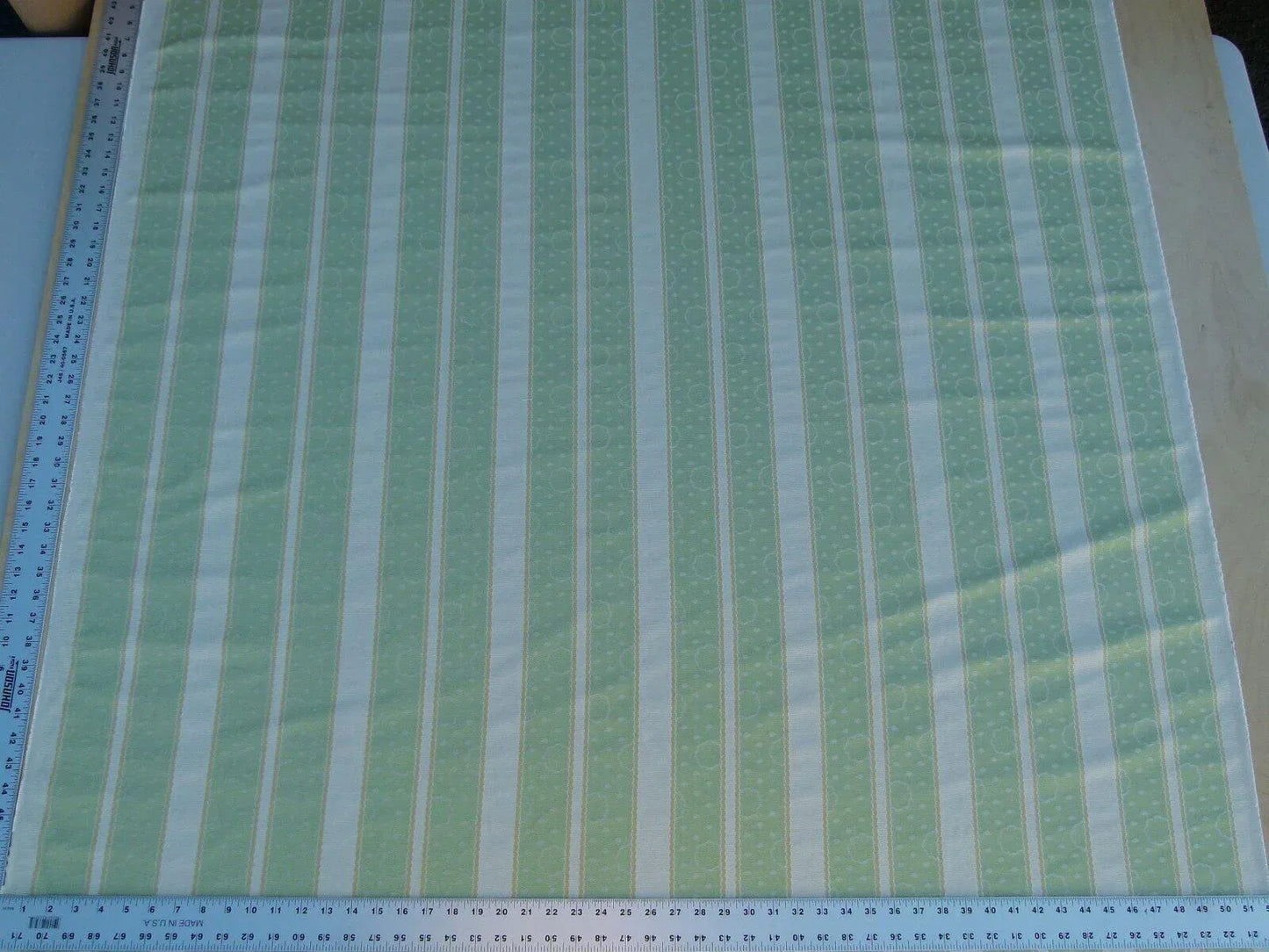 By Yard Scalamandre Reveillon Rigato Verde Green Silk Jacquard Colony From Italy MSRP USD 405/Y