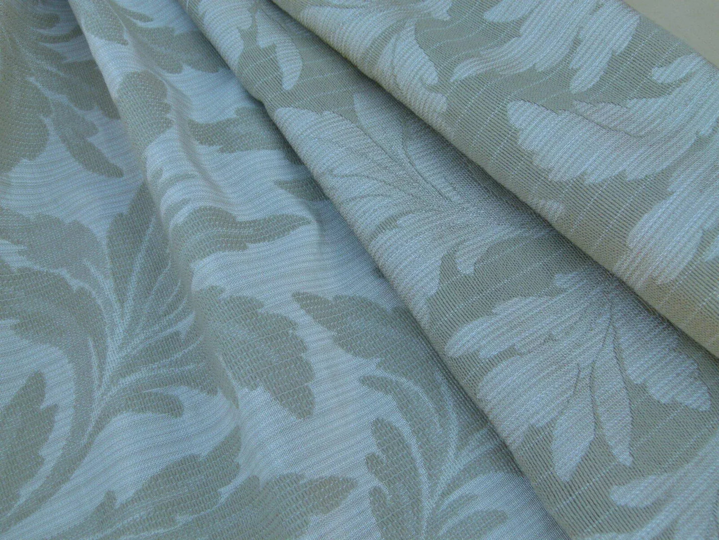 By Yard Scalamandre Cordoba Beige Foliage Damask Grey Watkins MSRP USD 176/Y (reversible)