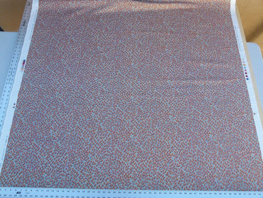 By Yard Scalamandre Les Feuilles Feathers Flowers Gw Blue/gold Red Orange Animal Skin Bird Feather Mid-Century MSRP $200+/Y