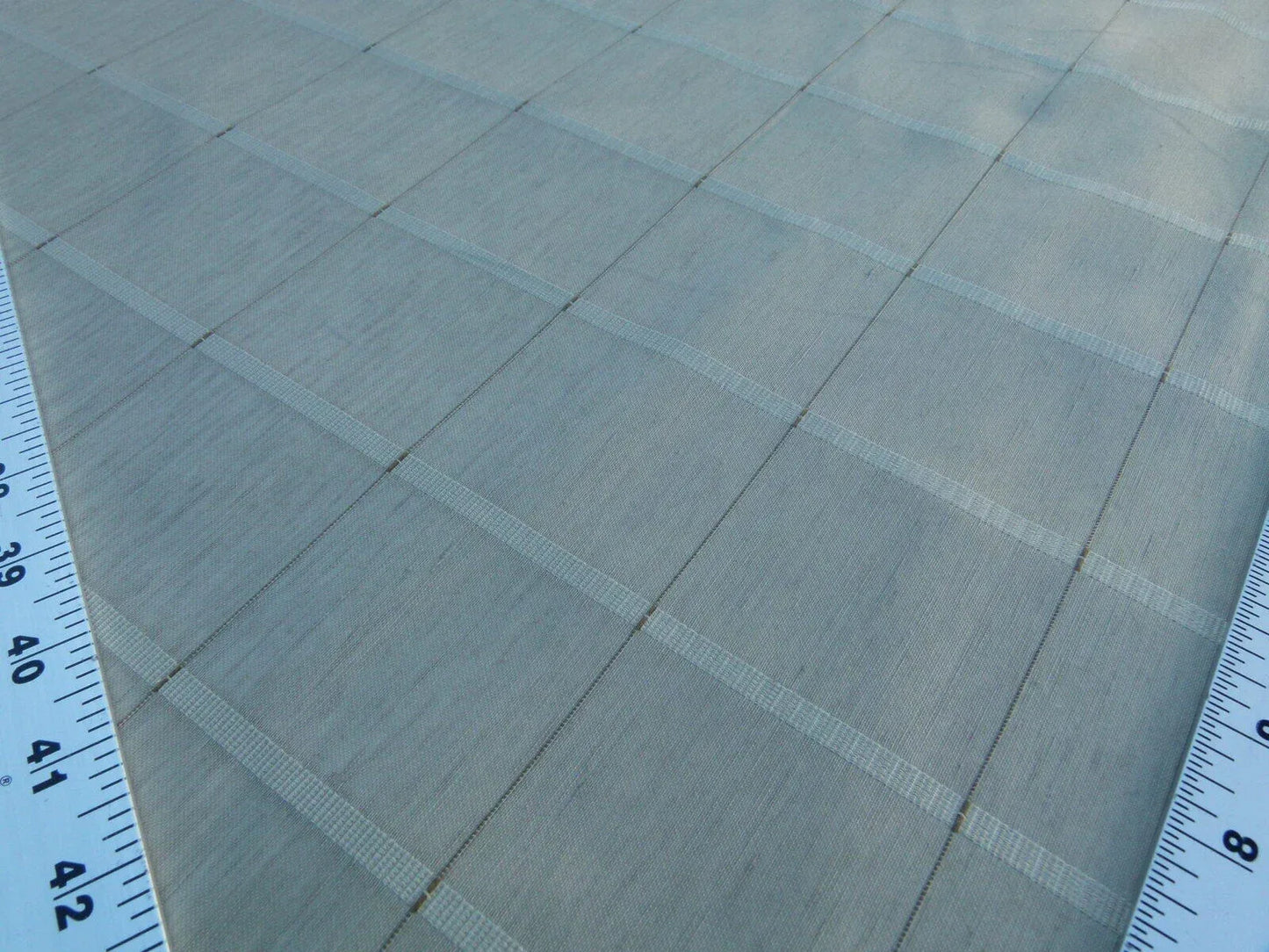 Scalamandre Jackson Square Taupe Beige Watkins Silk Linen Plaid MSRP USD 112/Y