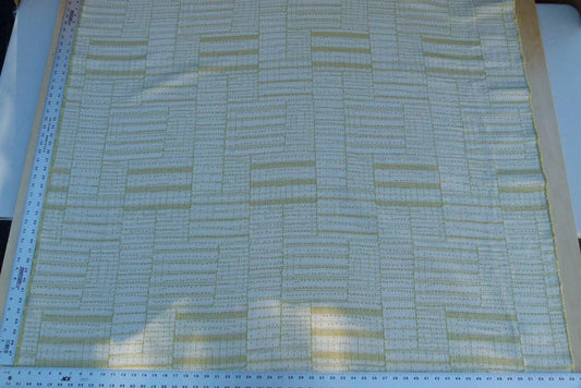 Scalamandre "a Stitch In Time" Green Old World Weavers Arts & Crafts Cotton Green Trompe-l'œil