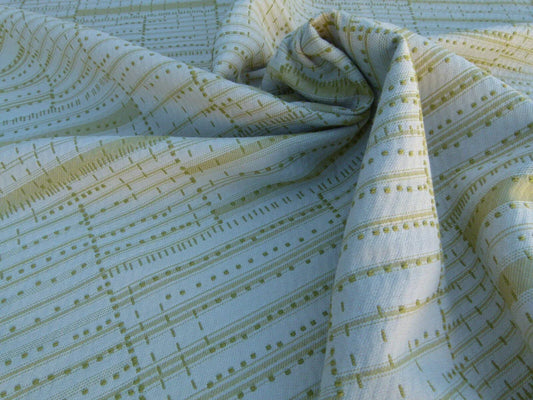 Scalamandre "a Stitch In Time" Green Old World Weavers Arts & Crafts Cotton Green Trompe-l'œil