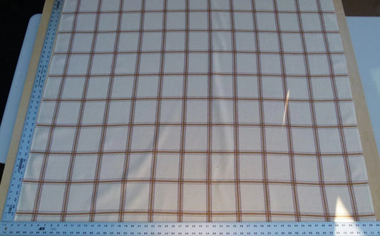 Scalamandre Rhumba Fonthill Tangerine/brown Heavy Wool Cotton Plaid Old World Weavers MSRP USD 264/Y