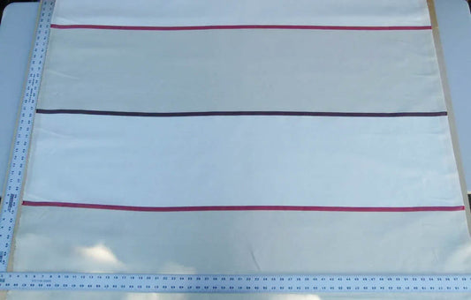 Scalamandre Dorabella Garnet Red Purple Stripe On White Silk Organza Old World Weavers MSRP USD 244/yard