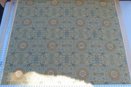 Scalamandre Bessarabia Gw Reseda Green Gold Arabic Brocade Old World Weavers MSRP USD 264/Y