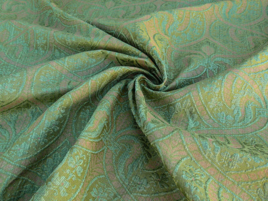 Scalamandre Coltibuono Grey Watkins Green Renaissance Damask Cotton Old World Weavers MSRP USD 224/Y