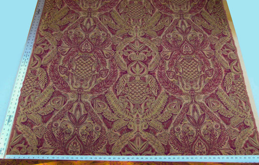 Scalamandre Bolivar Brick Red Gold Latin American Archeology Grey Watkins Brown Gold MSRP USD 252/Y