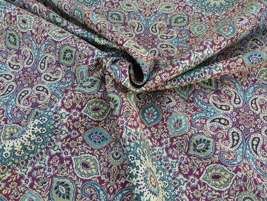 Scalamandre Bessarabia Grey Watkins Spice Red Gold Arabic Brocade Old World Weavers MSRP USD 264/Y