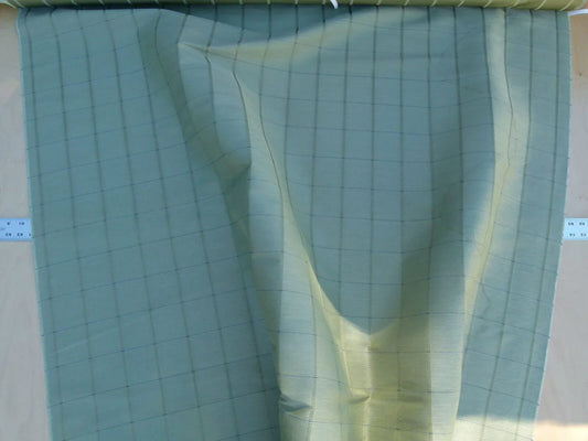 Scalamandre Jackson Square Pine Green Watkins Silk Linen Plaid MSRP USD 112/Y 41"wide