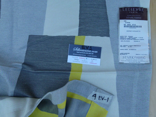 4 Ev1 2y Scalamandre Tipi Citrine Grey Yellow Abstract Woven