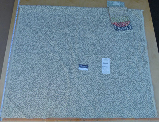 7 Ev1 Scalamandre 2.4y Kitten Nickel Grey Leopard Woven Reversible Cotton Linen MSRP USD 298/y