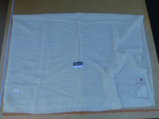 9 Ev1 2y Scalamandre Chic Linen Sheer Cream White Stripe