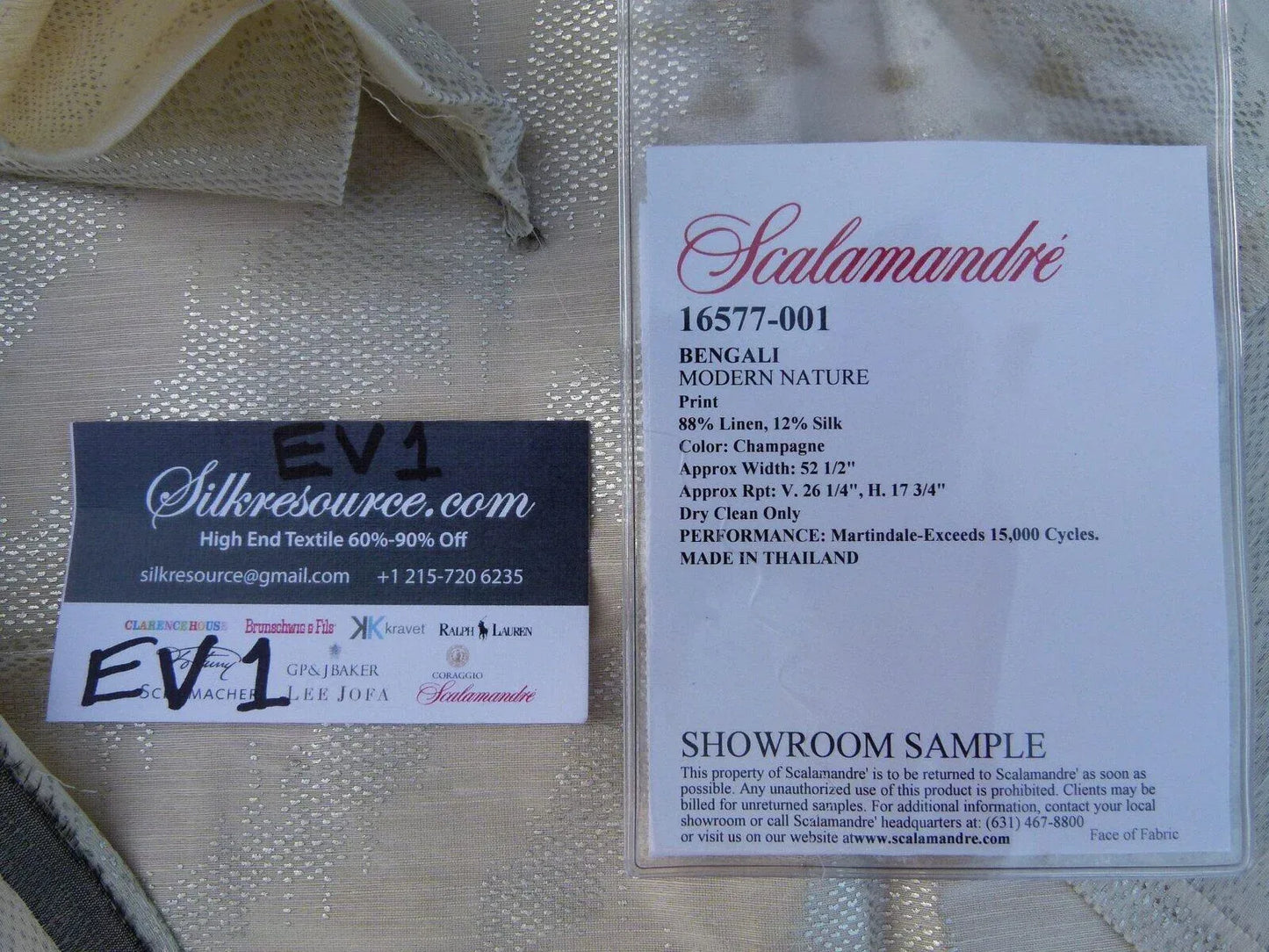 13 Ev1 1y Scalamandre Bengali Modern Nature Champagne Tan Tiger Print