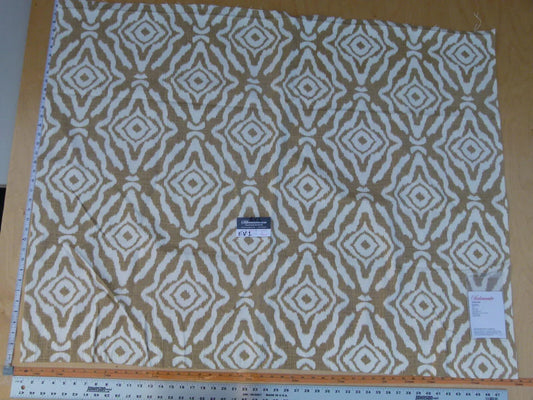 17 Ev1 1y Scalamandre Zanzibar Sand Tan Cotton Ikat
