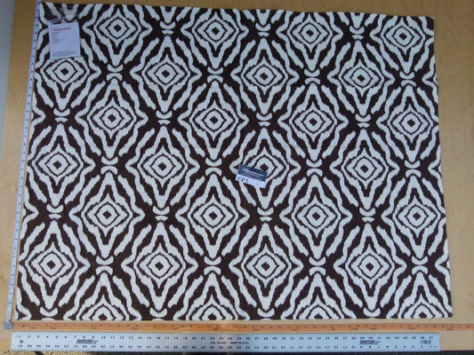 20 Ev1 1y Scalamandre Zanzibar Espresso Dark Brown Cotton Ikat