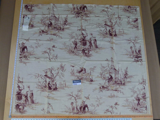 10 Ev2 1.2y Scalamandre Voyage En Chine Mauve Dark Purple Red Chinoiserie Print