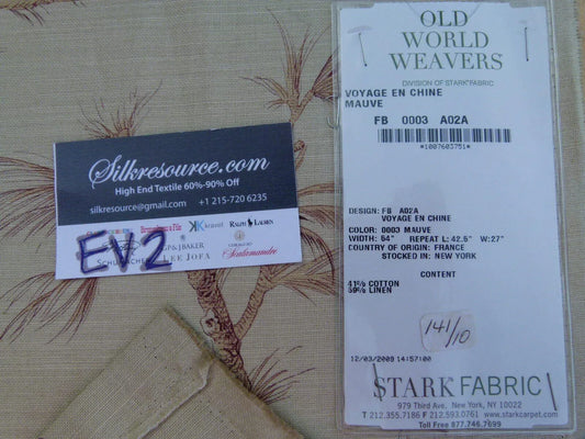 17 Ev2 1.2y Scalamandre Voyage En Chine Mauve Dark Purple Red Chinoiserie Print MSRP USD 388/y