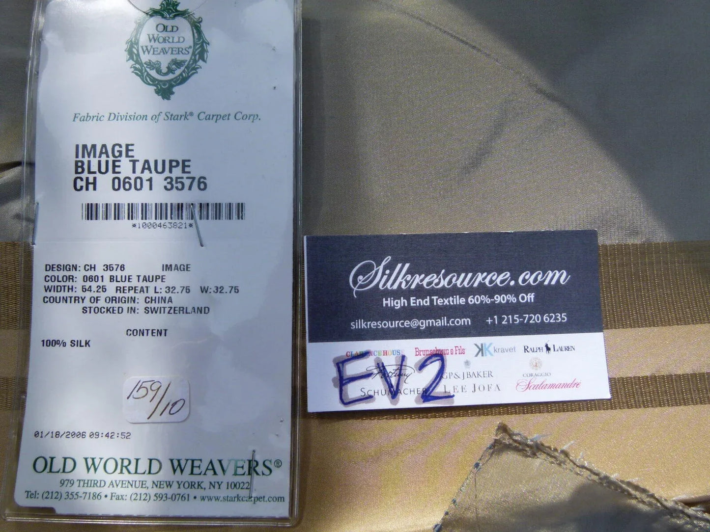 27 Ev2 1y Scalamandre Image Blue Taupe Silk Plaid