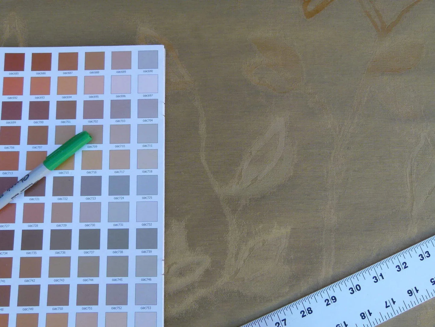 By Yard Scalamandre Gw Maharajah Musket Brown Pink Peach Silk Linen Damask Reversible MSRP USD 348/Y