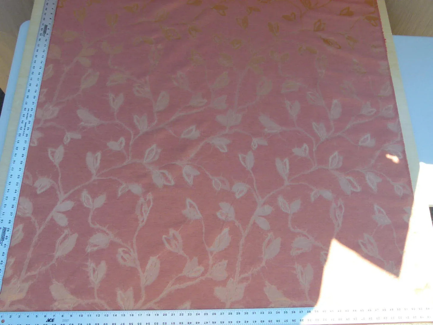 By Yard Scalamandre Gw Maharajah Papaya Pink Orange Silk Linen Damask Reversible MSRP USD 348/Y