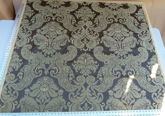 Old World Weavers Scalamandre Bellona Mocha Brown Gold Thick Renaissance Silk Damask MSRP USD 650/Y