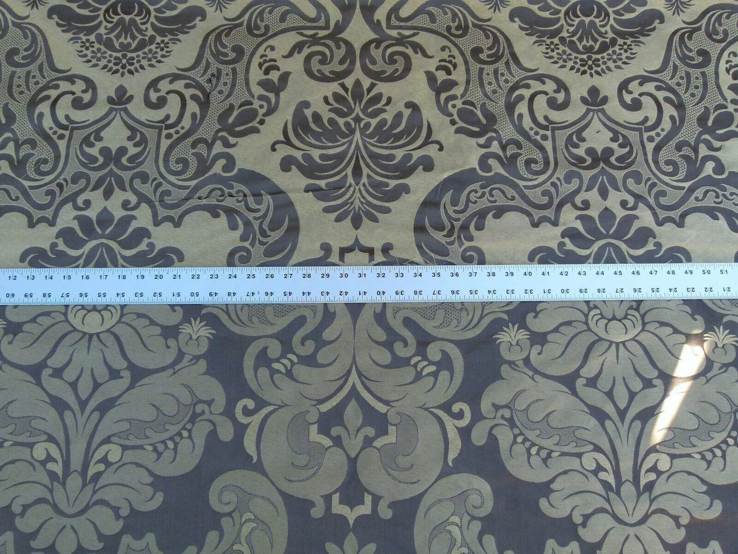 Old World Weavers Scalamandre Bellona Mocha Brown Gold Thick Renaissance Silk Damask MSRP USD 650/Y