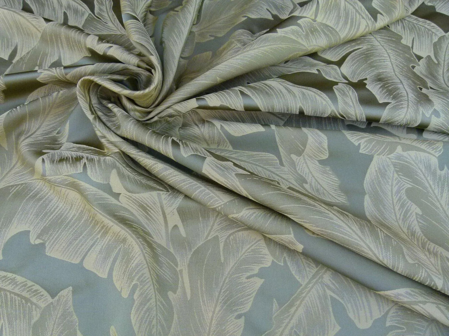 Scalamandre Havana Tropical Banana Leaves Folidage Oliva Green Gold MSRP USD 412/Y